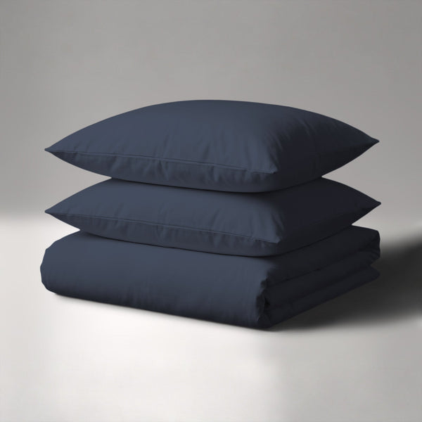 Perkal Bettbezug-Set aus 100% Baumwolle