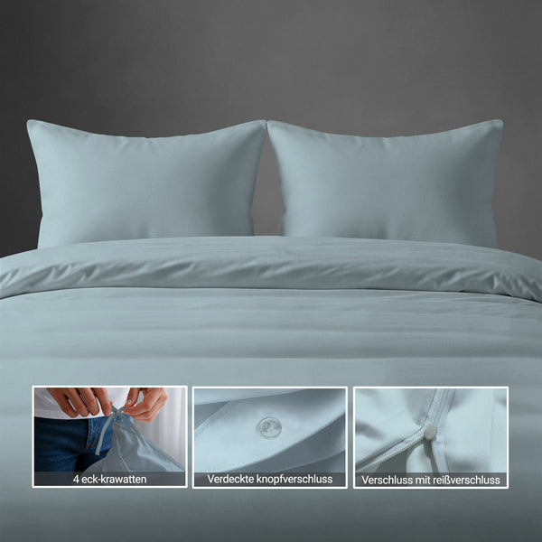 Perkal Bettbezug-Set aus 100% Baumwolle