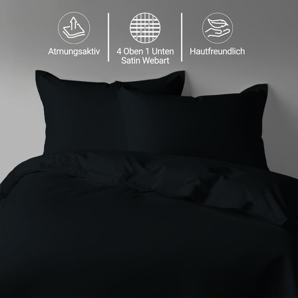Perkal Bettbezug-Set aus 100% Baumwolle