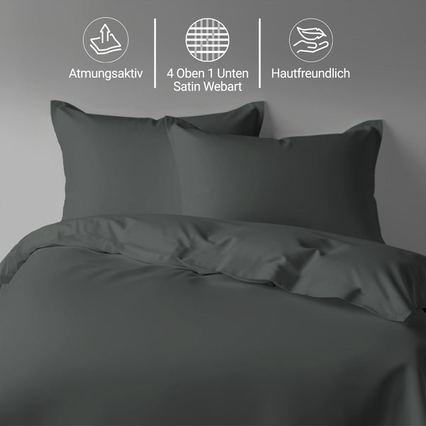 Perkal Bettbezug-Set aus 100% Baumwolle