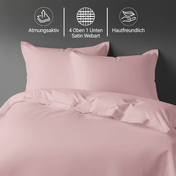 Perkal Bettbezug-Set aus 100% Baumwolle