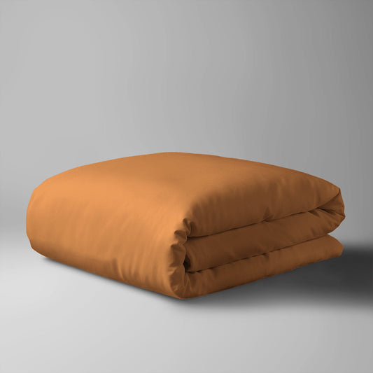 Pizuna 400 Thread Count 100% Cotton Duvet Cover Set - Double - Apricot Orange