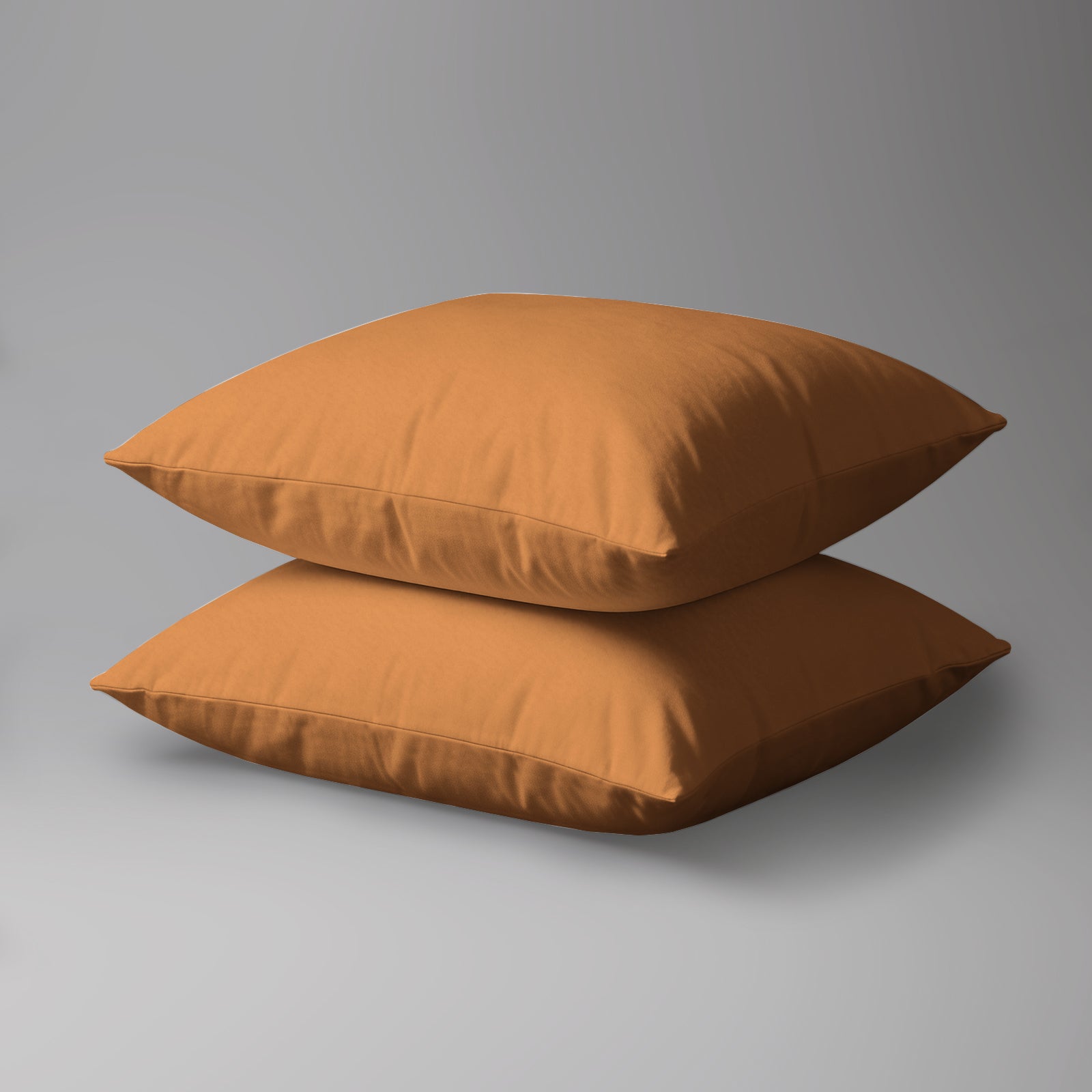 Premium Kissenbezüge mit 400 Fadenzahl aus 100% Baumwolle (2er-Set) - 2 tlg. Kissenbezüge - 80 x 80 cm - Apricoat Orange