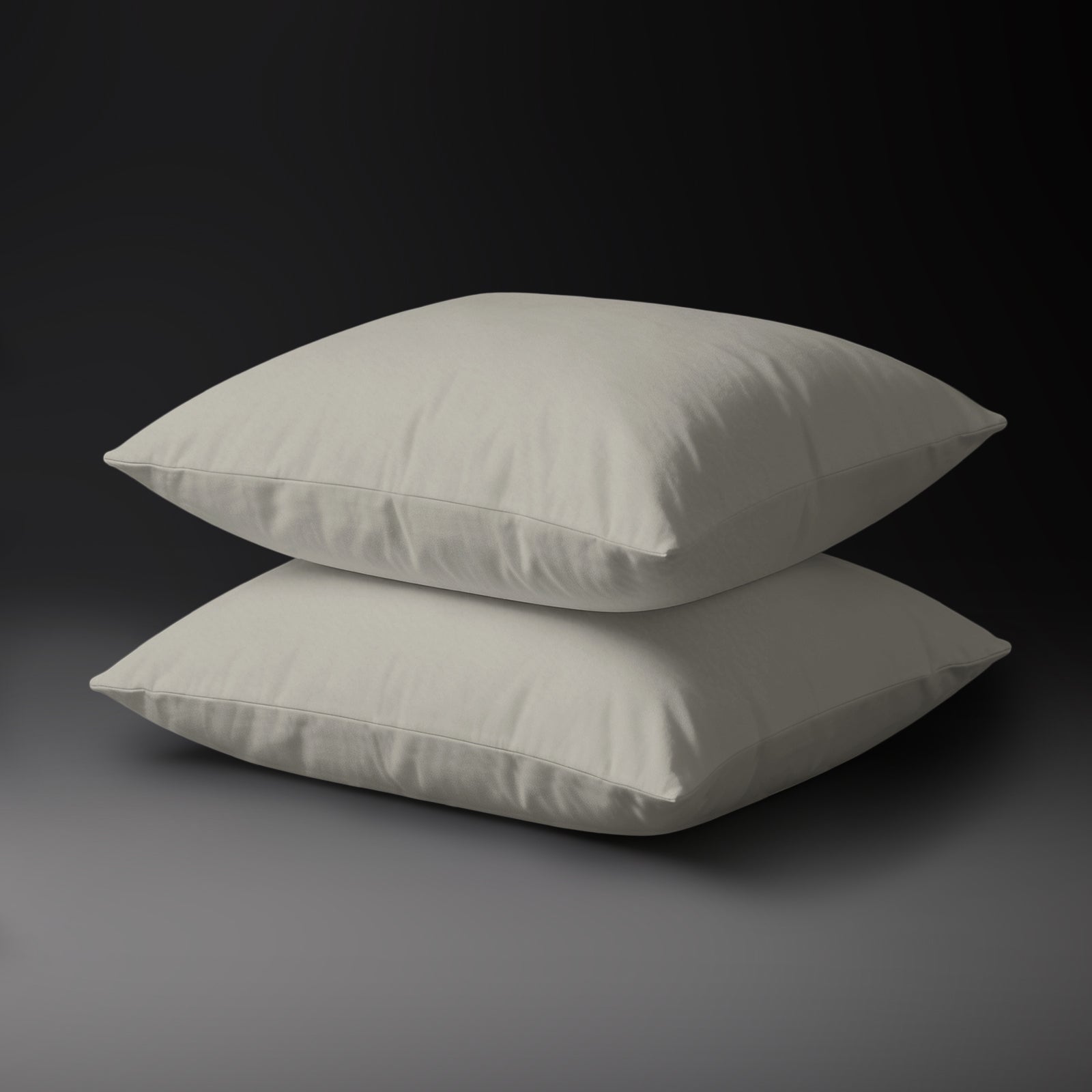 Luxus Kissenbezüge mit 800 Fadenzahl aus 100% Baumwolle (2er-Set) - 2 tlg. Kissenbezüge - 80 x 80 cm - Ash Grey