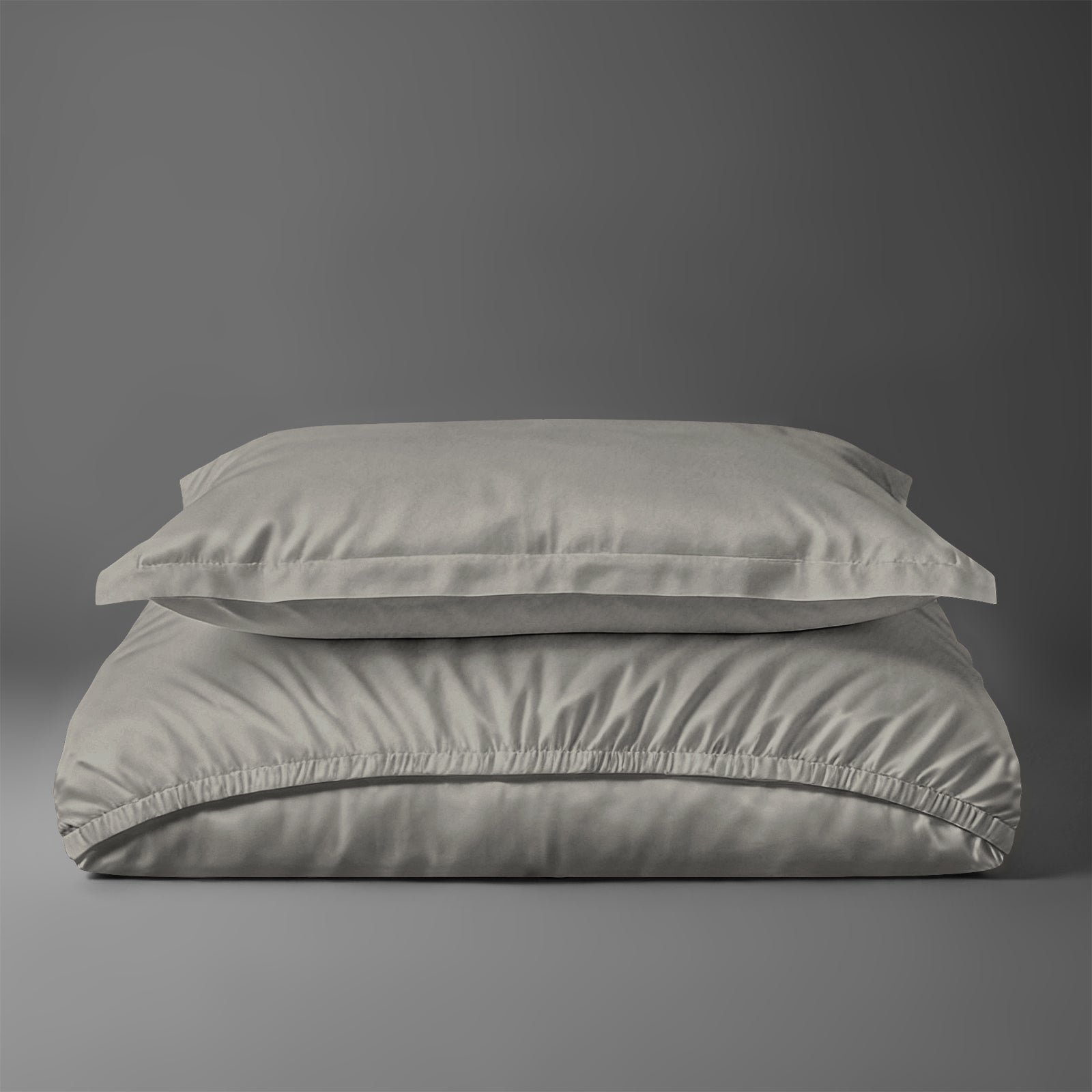 Pizuna 400 Thread Count 100% Cotton Fitted Sheet - Single - Ash Grey