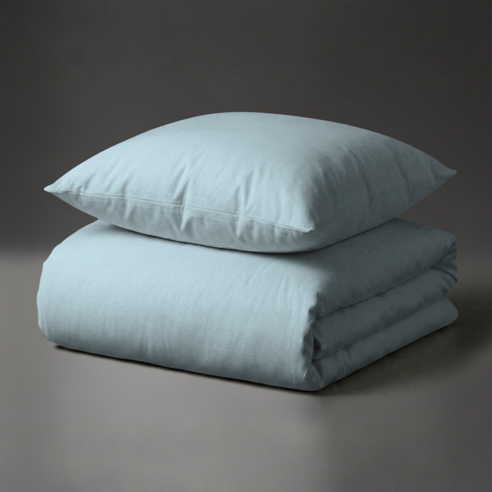 Perkal Bettbezug-Set aus 100% Baumwolle - DE - 135x200 + 1 x 80x80 - Baby Blue