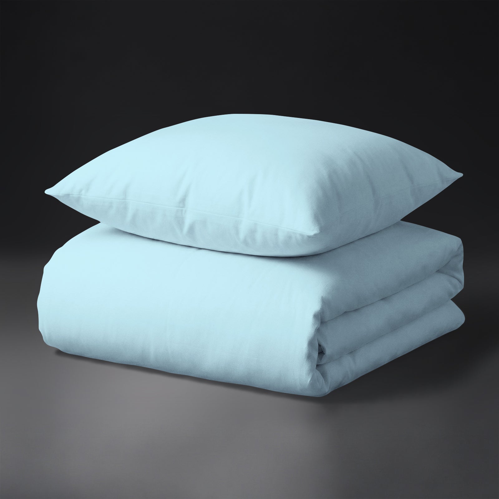 Luxus Bettbezug-Set mit 800 Fadenzahl aus 100% Baumwolle - DE - 155x220 + 1 x 80x80 - Baby Blue
