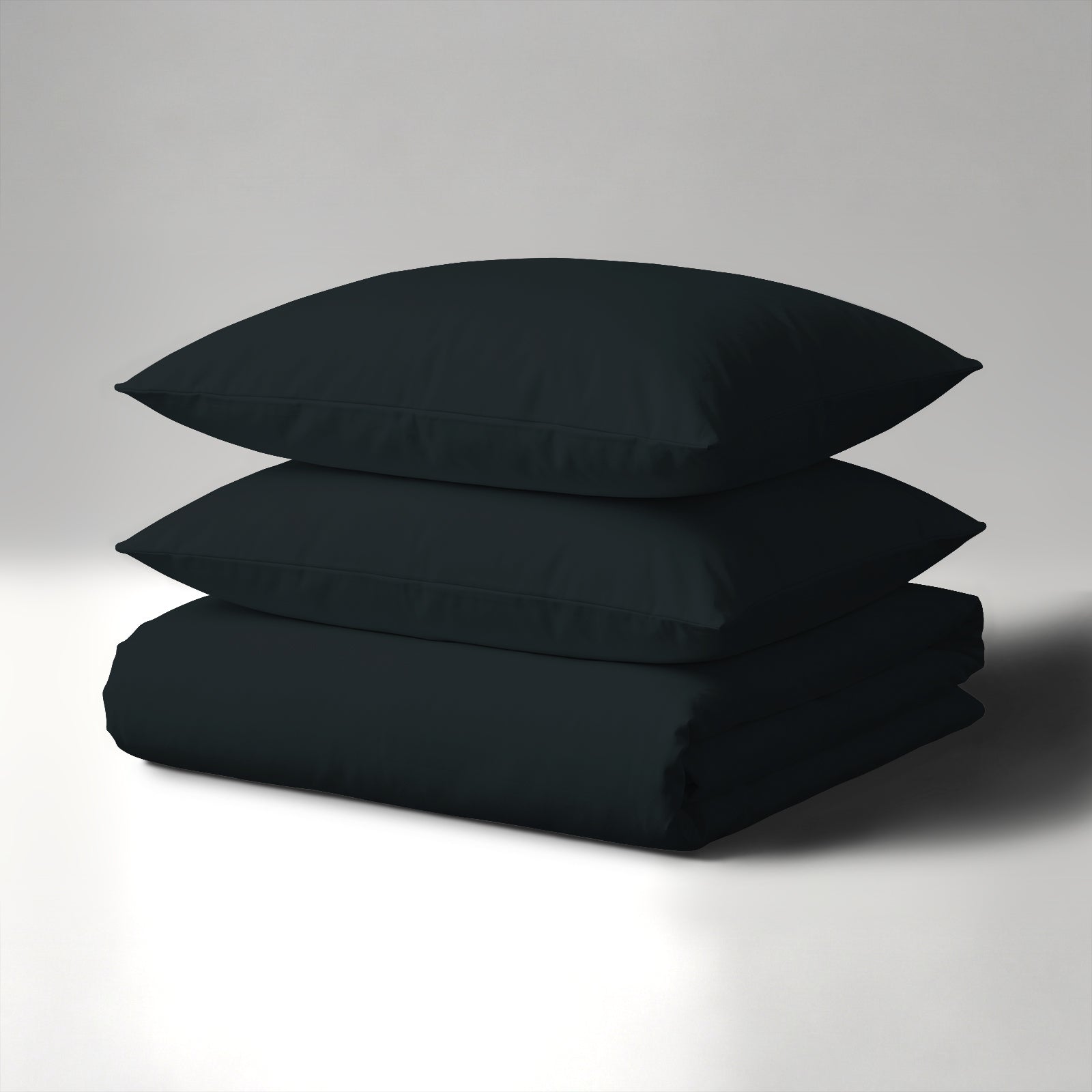 Luxus Bettbezug-Set mit 800 Fadenzahl aus 100% Baumwolle - DE - 200x220 + 2 x 80x80 - Black