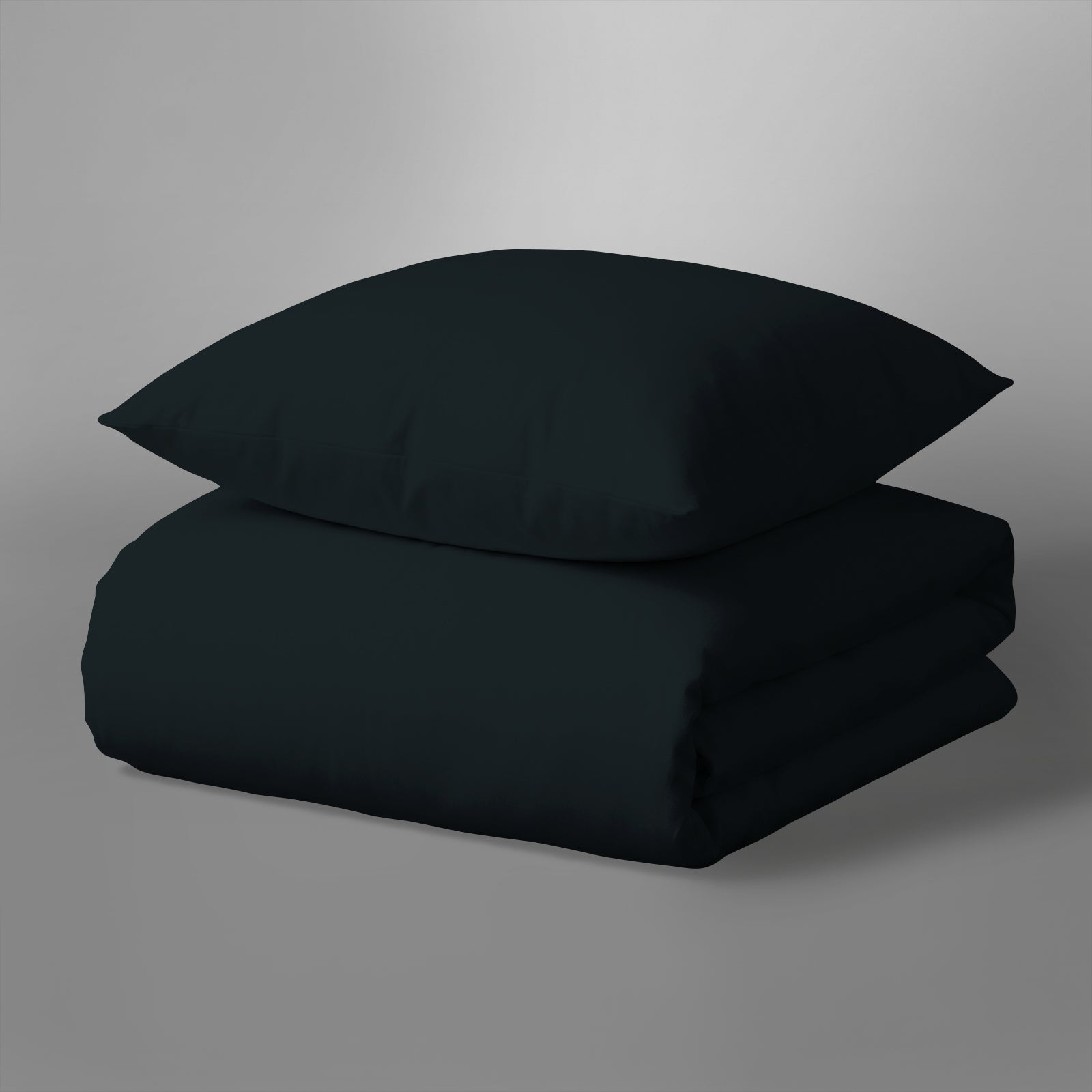 Luxus Bettbezug-Set mit 800 Fadenzahl aus 100% Baumwolle - DE - 155x220 + 1 x 80x80 - Black