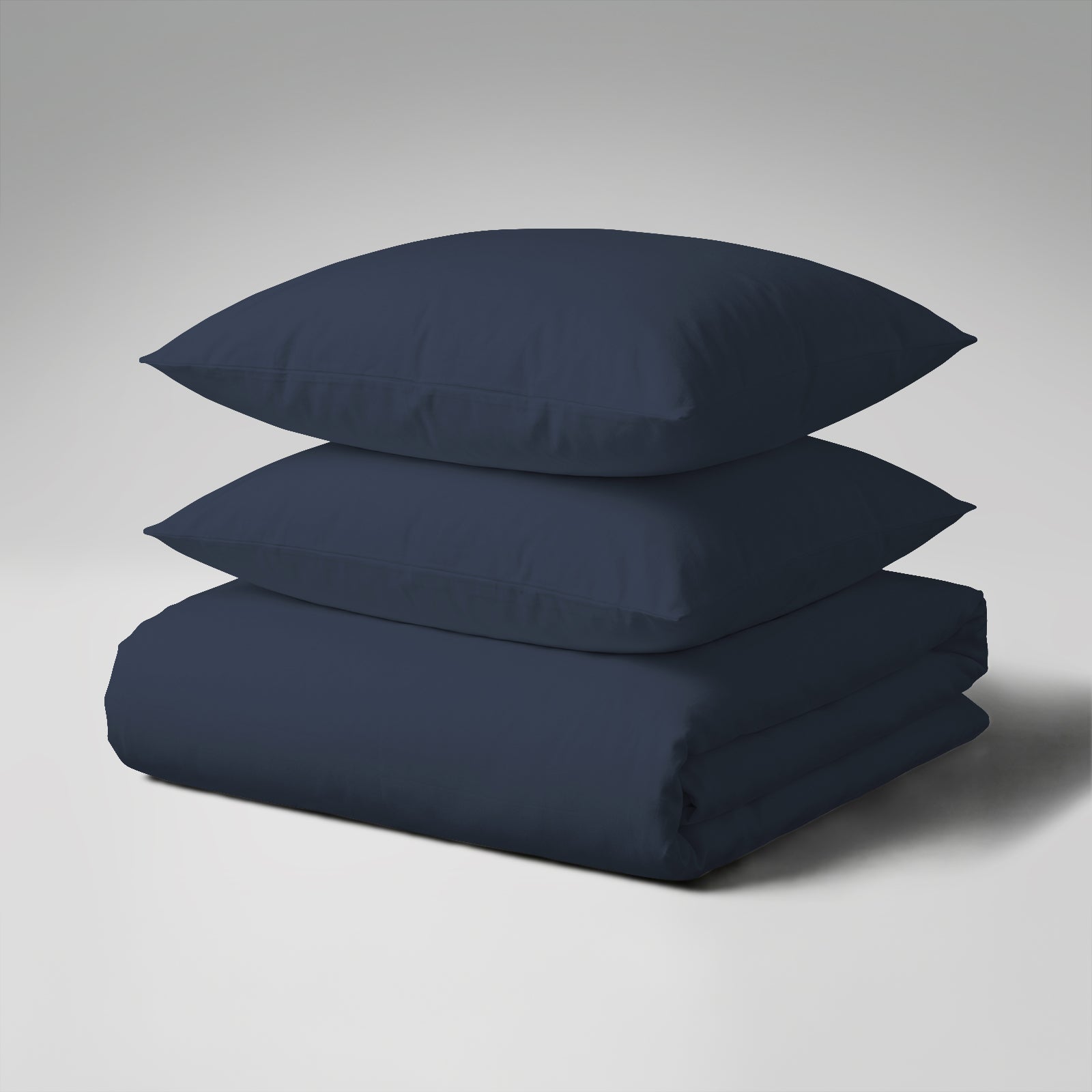 Premium Bettbezug-Set mit 400 Fadenzahl aus 100% Baumwolle - AT - 200x200 + 2 x 70x90 - Dark Blue