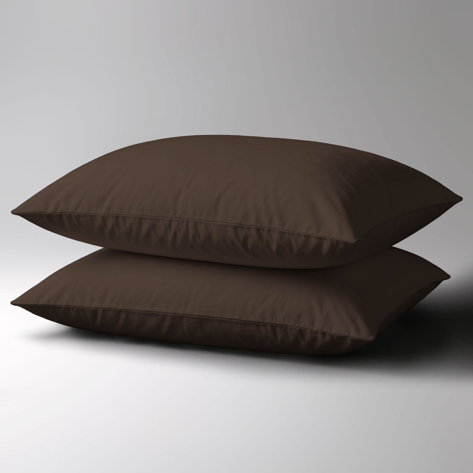 Premium Kissenbezüge mit 400 Fadenzahl aus 100% Baumwolle (2er-Set) - 2 tlg. Kissenbezüge - 65 x 65 cm - Beige