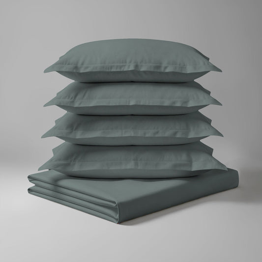 Pizuna 1000 Thread Count 100% Cotton Bed Sheet - Superking - Dark Grey