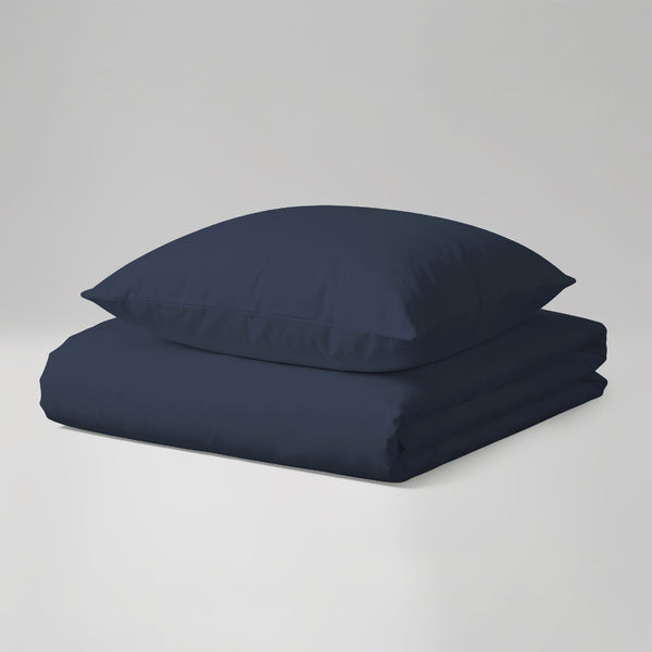 Luxus Bettbezug-Set mit 800 Fadenzahl aus 100% Baumwolle - AT - 140x200 + 1 x 70x90 - Dark Blue