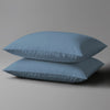 Premium Kissenbezüge mit 400 Fadenzahl aus 100% Baumwolle (2er-Set) - 2 tlg. Kissenbezüge - 40 x 80 cm - Dusty Blue