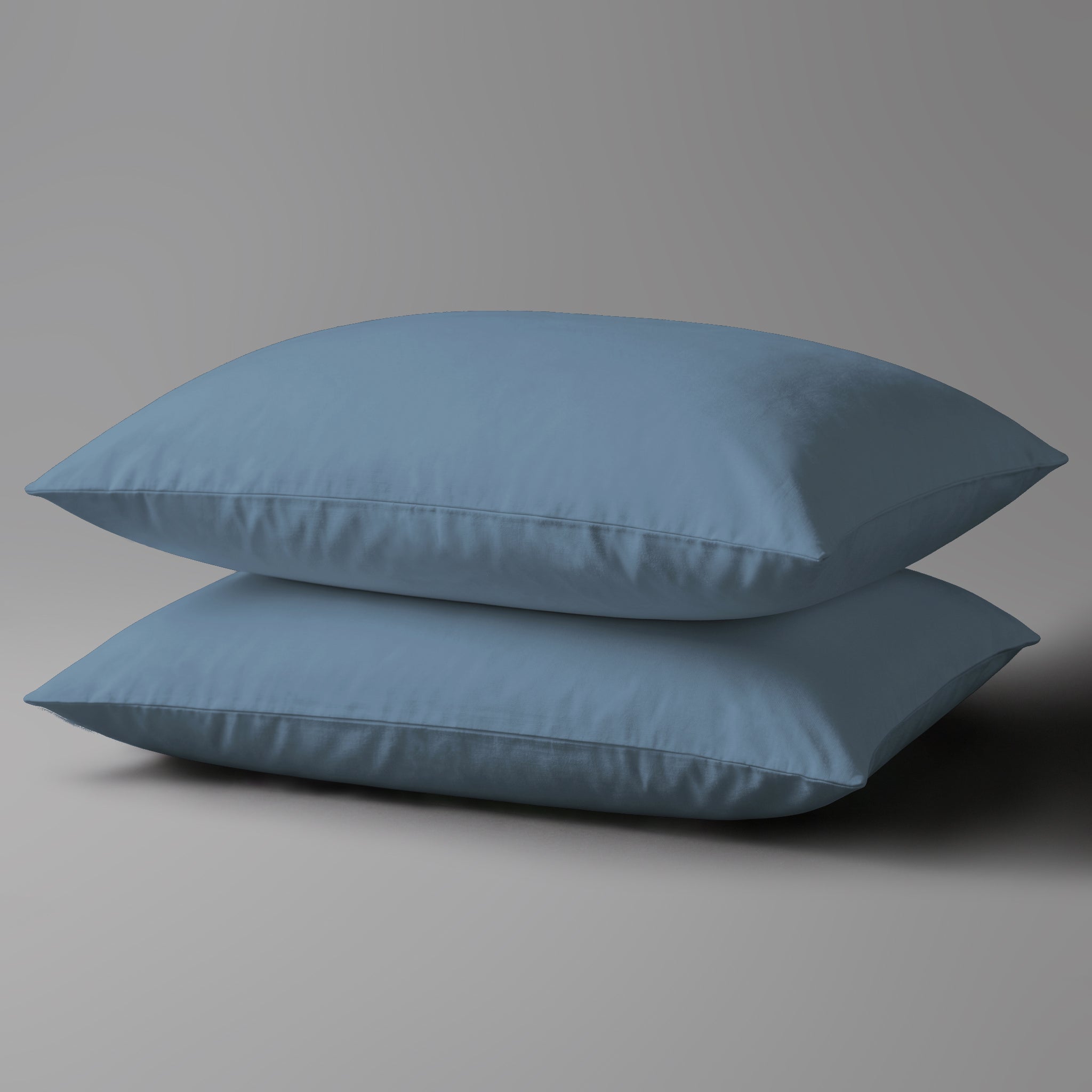 Premium Kissenbezüge mit 400 Fadenzahl aus 100% Baumwolle (2er-Set) - 2 tlg. Kissenbezüge - 40 x 80 cm - Dusty Blue