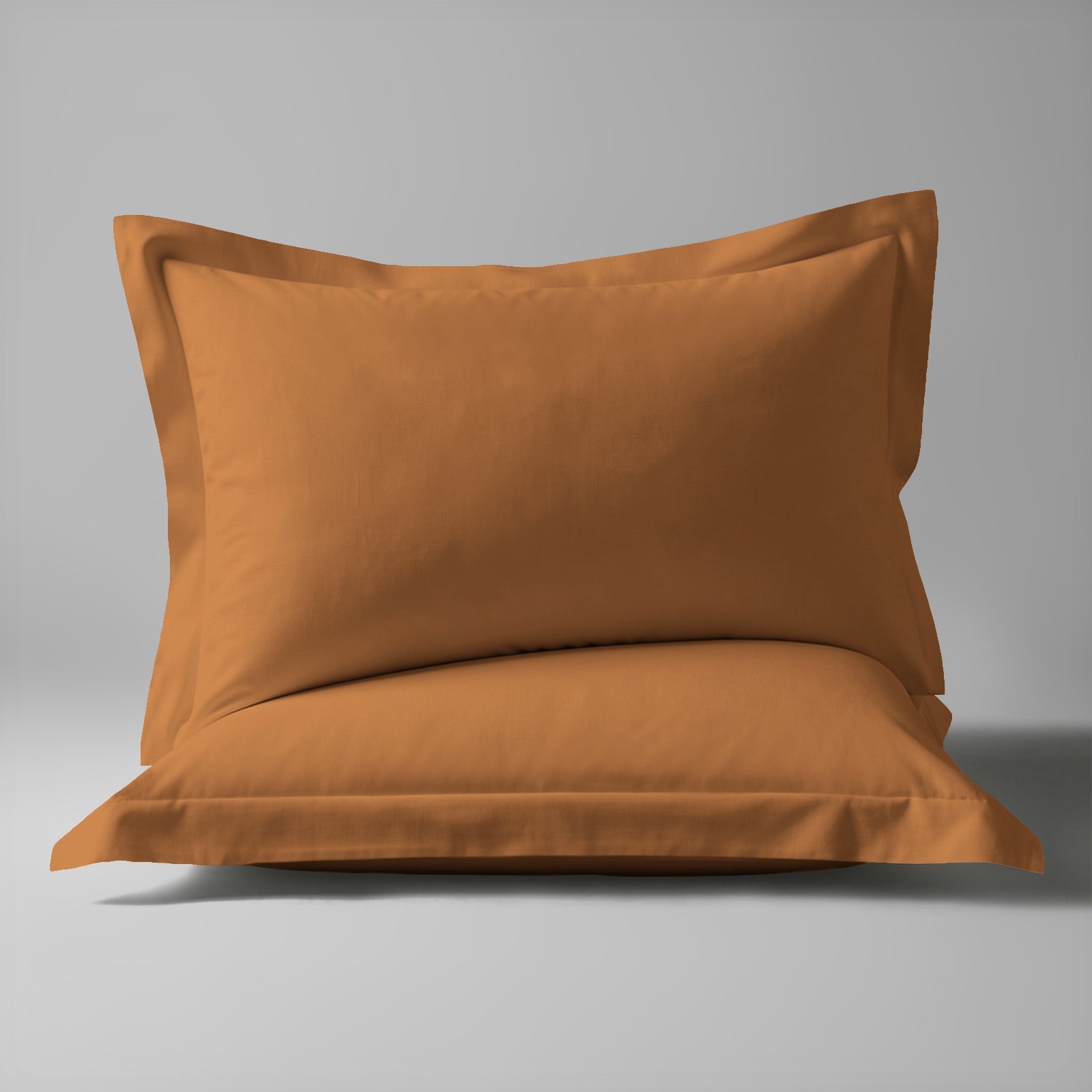 Pizuna 400 Thread Count 100% Cotton Pillow Covers (2 PC) - 47x70 ��� 2 Pack - Apricot Orange