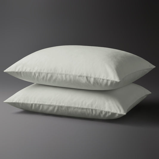 Luxus Kissenbezüge mit 800 Fadenzahl aus 100% Baumwolle (2er-Set) - 2 tlg. Kissenbezüge - 50 x 75 cm - Baby Blue