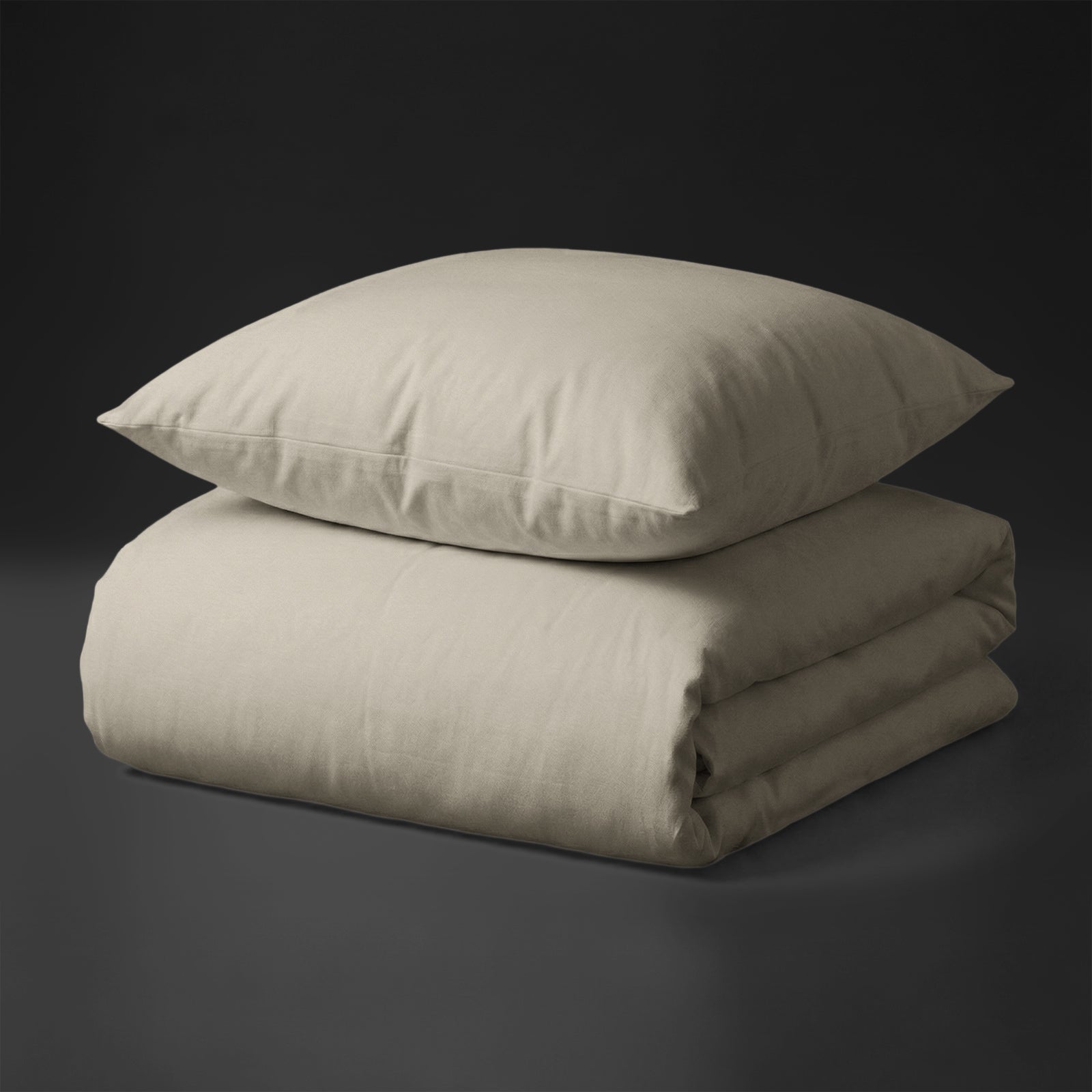Royale Bettbezug-Set mit 1000 Fadenzahl aus 100% Baumwolle - DE - 135x200 + 1 x 80x80 - Simply Taupe