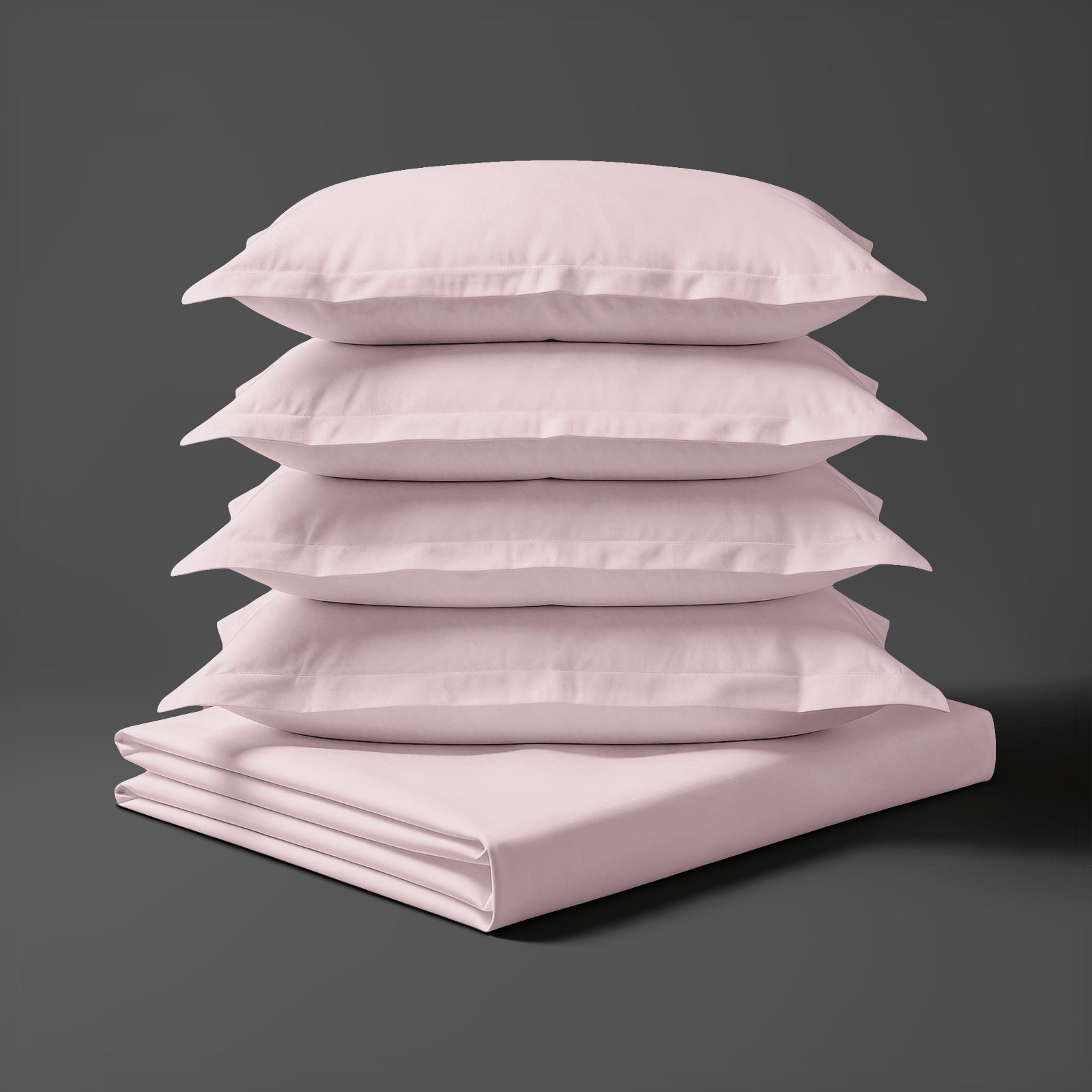 Deluxe 600 Thread Count 100% Cotton Bed Sheet - Superking - Light Pink