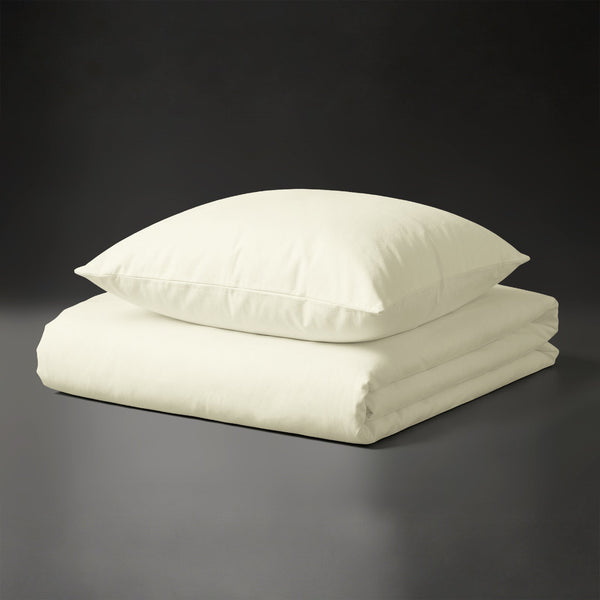 Luxus Bettbezug-Set mit 800 Fadenzahl aus 100% Baumwolle - AT - 140x200 + 1 x 70x90 - Off White