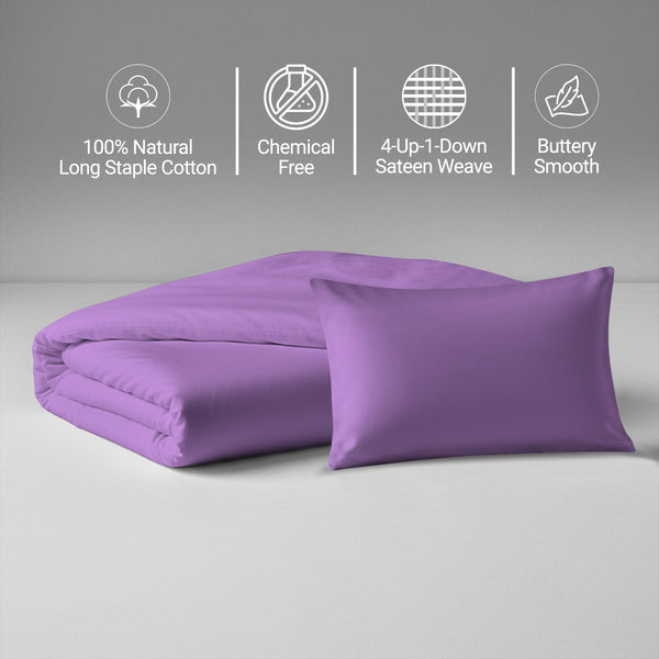 Premium 400 Thread Count 100% Cotton Crib Duvet Cover Set