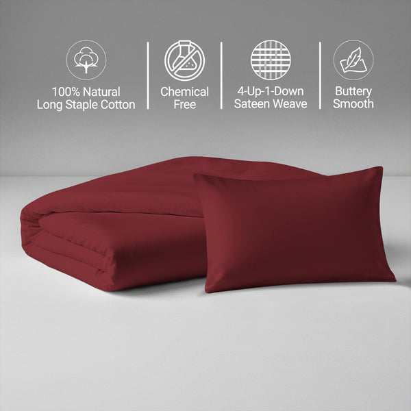 Premium 400 Thread Count 100% Cotton Crib Duvet Cover Set