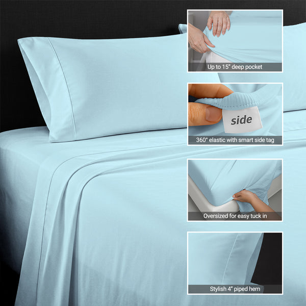 Luxury 800 Thread Count 100% Cotton Sheet Set