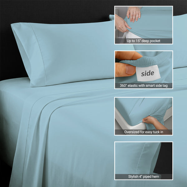 Deluxe 600 Thread Count 100% Cotton Sheet Set