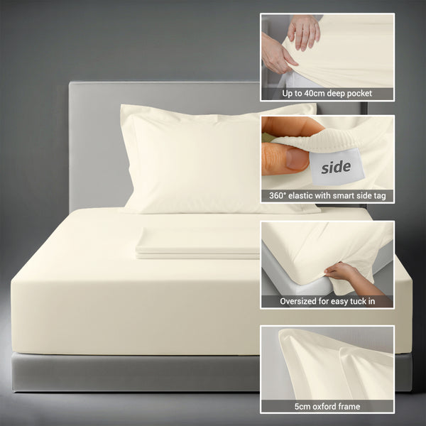 Premium 400 Thread Count 100% Cotton Bed Sheet Set