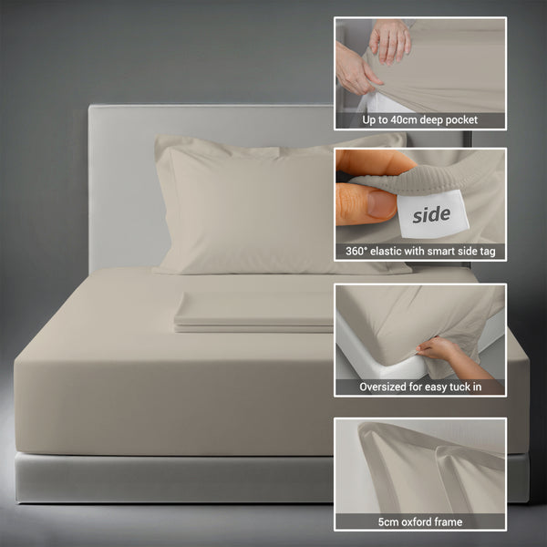 Premium 400 Thread Count 100% Cotton Bed Sheet Set