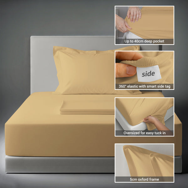 Premium 400 Thread Count 100% Cotton Bed Sheet Set