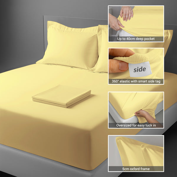 Premium 400 Thread Count 100% Cotton Bed Sheet Set