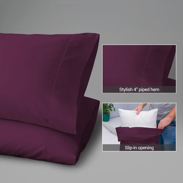 Premium 400 Thread Count 100% Cotton Pillowcases (2 PC)