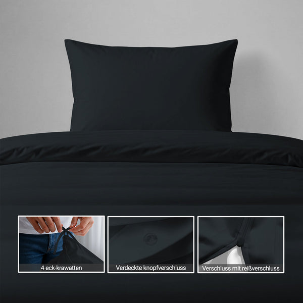 Premium Bettbezug-Set mit 400 Fadenzahl aus 100% Baumwolle