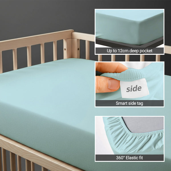 Premium 400 Thread Count 100% Cotton Cot Fitted Sheet