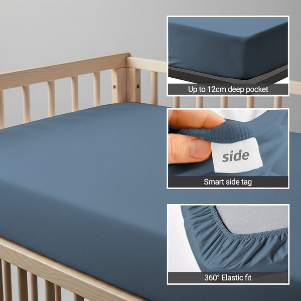 Premium 400 Thread Count 100% Cotton Cot Fitted Sheet