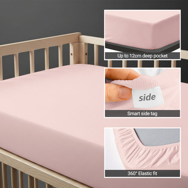Premium 400 Thread Count 100% Cotton Cot Fitted Sheet