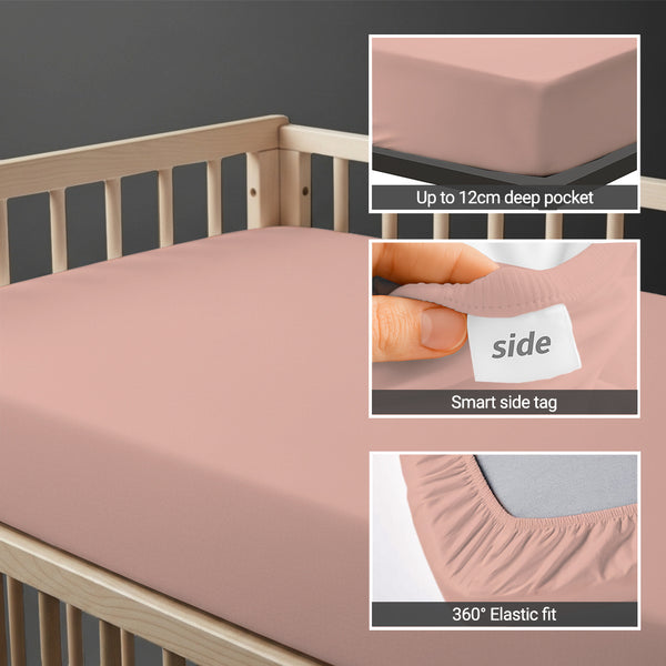 Premium 400 Thread Count 100% Cotton Cot Fitted Sheet