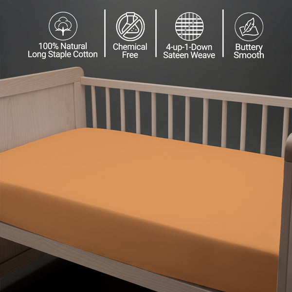 Premium 400 Thread Count 100% Cotton Cot Fitted Sheet