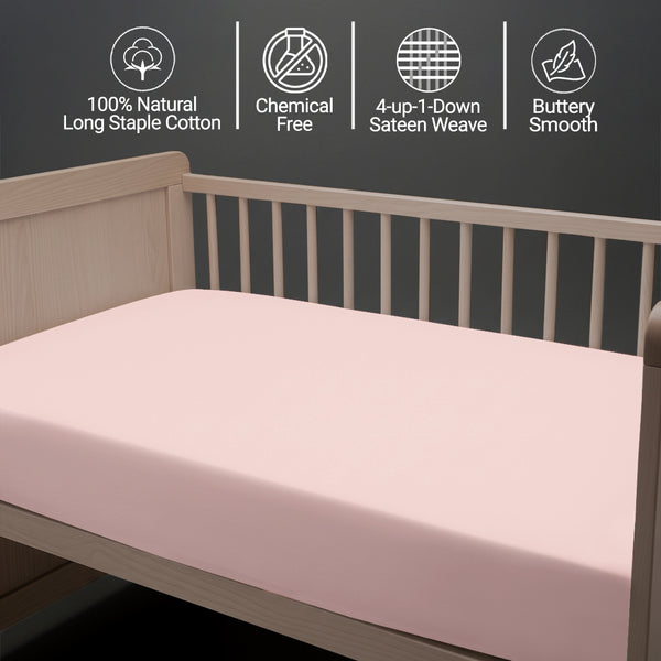 Premium 400 Thread Count 100% Cotton Cot Fitted Sheet