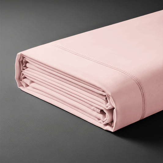Skin-friendly light pink baby flat sheet 120×150 cm by Pizuna Linens