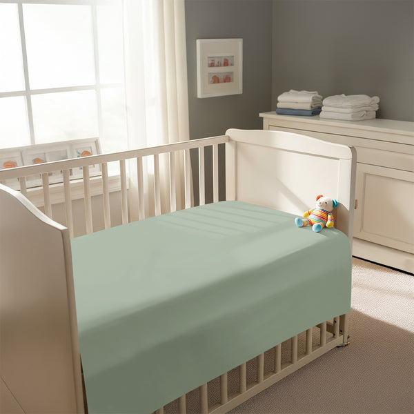 Premium 400 Thread Count 100% Cotton Crib Flat Sheet