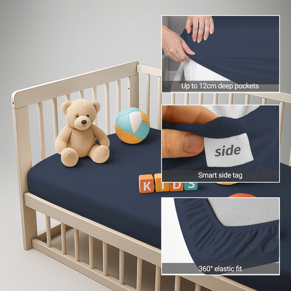 Premium 400 Thread Count 100% Cotton Crib Fitted Sheet