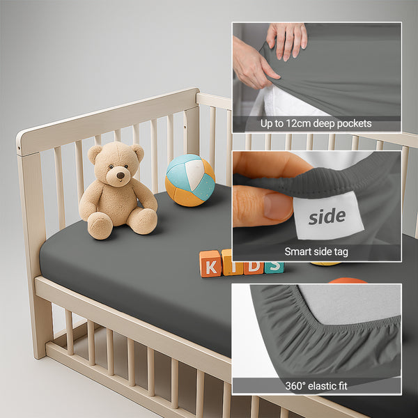 Premium 400 Thread Count 100% Cotton Crib Fitted Sheet