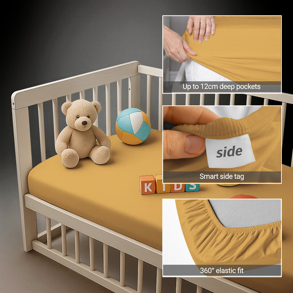 Premium 400 Thread Count 100% Cotton Crib Fitted Sheet
