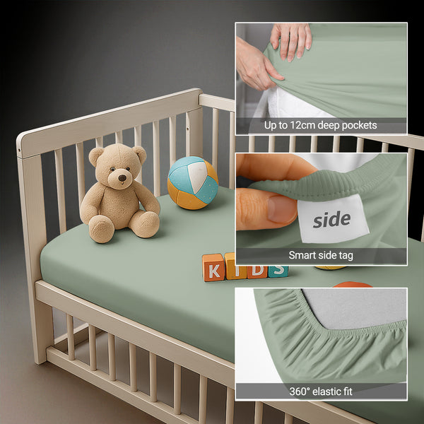 Premium 400 Thread Count 100% Cotton Crib Fitted Sheet