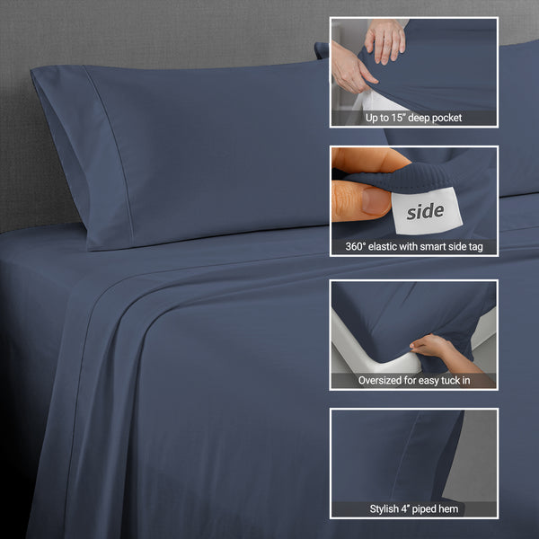 Luxury 800 Thread Count 100% Cotton Sheet Set