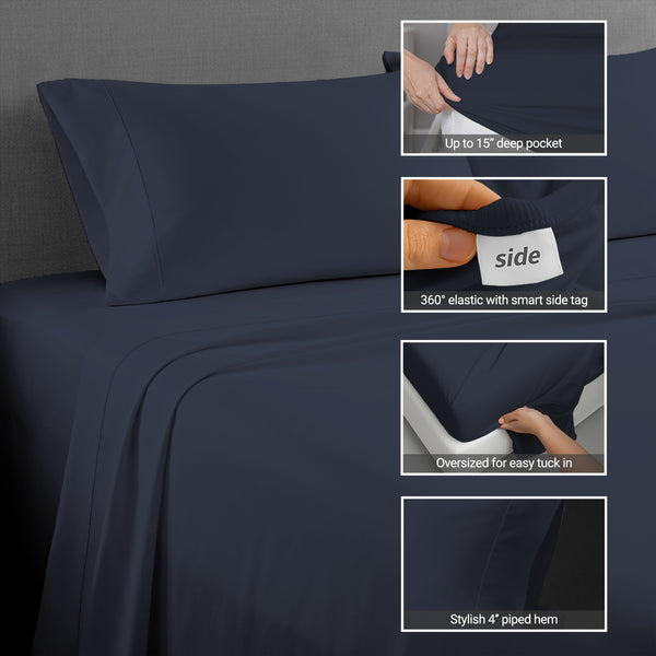 Deluxe 600 Thread Count 100% Cotton Sheet Set