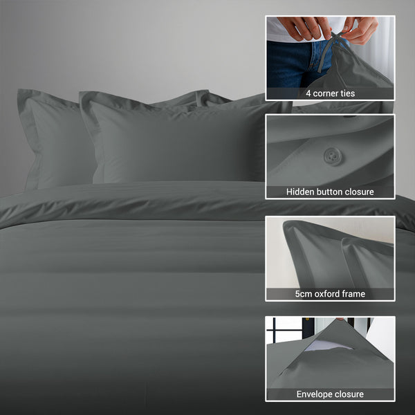 Percale 100% Cotton Duvet Cover Set
