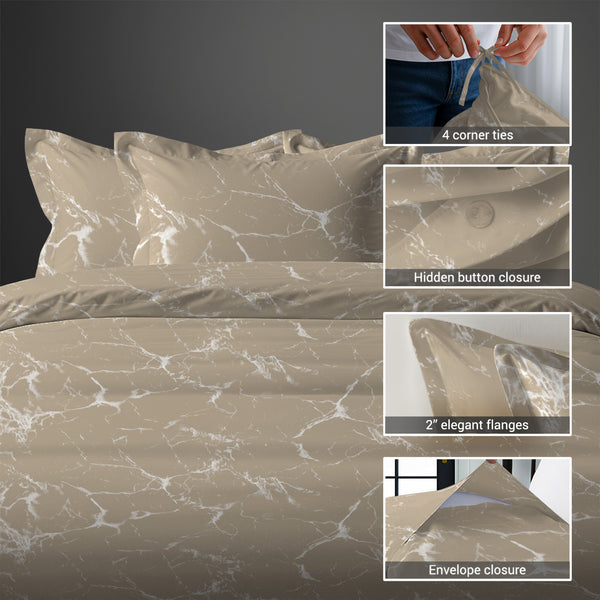 Premium 400 Thread Count 100% Cotton Duvet Cover Set